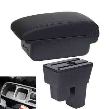 Для Honda Jazz Для Honda Fit Jazz 2 Автомобильный подлокотник 2008-2013 Аксессуары для хранения деталей интерьера Подстаканник USB-интерфейс чёрный