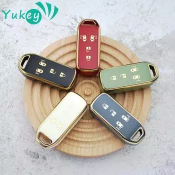 Для Honda New NBOX Custom JF3/JF4 N-BOX JF1/JF2 N-BOX+ Plus N Wagon N-One Smart Car Key Case Remote Fob Cover 4 Buttons чёрный