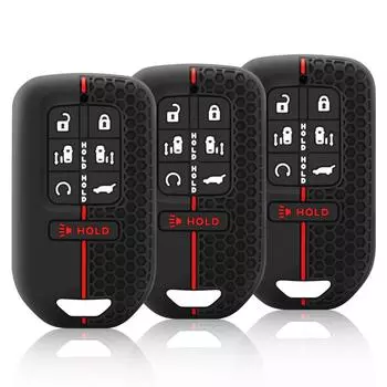 Для Honda Odyssey 2018 2019 2020 2021 2022 2023 дистанционный автомобильный брелок цепь чехол защитный чехол держатель силиконовый 7 кнопок чёрный