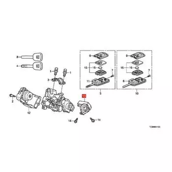 Для Honda Odyssey 2.4L 2010-12 Accord 2.0/2.4L 2011-2013 Блок модуля иммобилайзера
