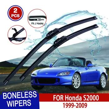 Для Honda S2000 1999-2009 автомобильный стеклоочиститель U-образный мягкий резиновый бескаркасный без кронштейна автомобильные дворники 20 +16