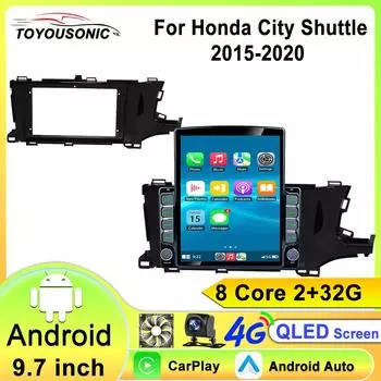 Для Honda Shuttle 2 2015-2020 головное устройство 2DIN Android 13 беспроводной экран Carplay автомобильное радио мультимедийный навигационный плеер 4G WIFI 8 core 2GB+32GB