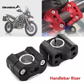 Для Honda TRANSALP XL 600 650 700 V XL700V XL650V CNC алюминиевые 22 мм 28 мм подъемы руля адаптер внедорожные мотоциклетные хомуты для руля серебряный