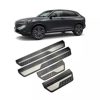 Для Honda Vezel HRV HR-V HRV -2024 Накладка на порог двери из нержавеющей стали 304 Наклейка на педаль для стайлинга автомобиля чёрный
