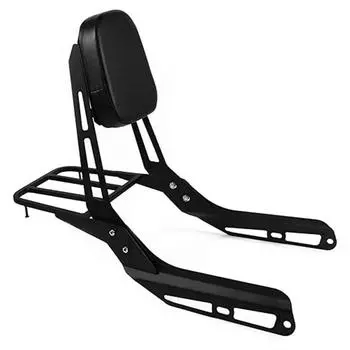 Для Honda VTX1300 C/R/S/T/F/N VTX 1300 VTX1800 2004-2011 2010 Задняя багажная полка Спинка Sissy Bar Опорный кронштейн с подушкой чёрный
