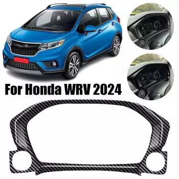 Для Honda WR-V WRV 2024 2025 ABS углеродное волокно приборная панель дисплей измерительная панель декоративная крышка наклейка автомобильные аксессуары