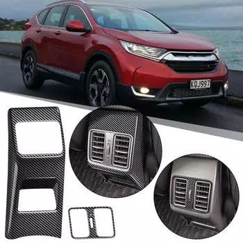 Для Honda WR-V WRV 2024 2025 Аксессуары для интерьера автомобиля Задняя часть кондиционера вентиляционное отверстие Декоративная рамка Крышка Отделка Наклейка