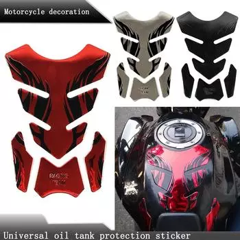 Для Honda Yamaha SUZUKI Tankpad наклейка Fishbone 3D Tank Pad наклейки Защитная крышка для масла и газа мотоцикл