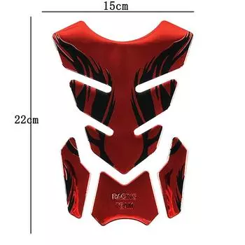 Для Honda Yamaha SUZUKI Tankpad наклейка Fishbone 3D Tank Pad наклейки Защитная крышка для масла и газа мотоцикл красный
