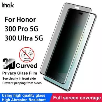 Для Honor 300 Pro Ultra 5G Glass IMAK 3D изогнутое закаленное стекло для защиты всего экрана Honor 300 Pro 5G
