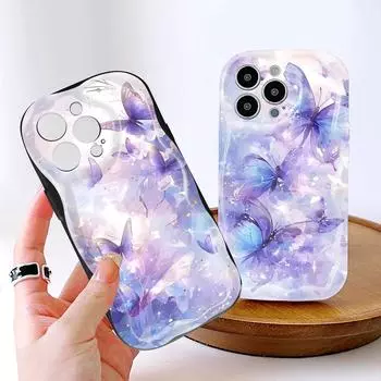Для Honor 90 Lite P30 Pro Infinix Hot 30 40 40i 40 Pro Smart 8 Pro Vivo V29e V30e мультяшный узор бабочки мягкий волнистый край противоударный чехол для телефона Vivo V27E чистый