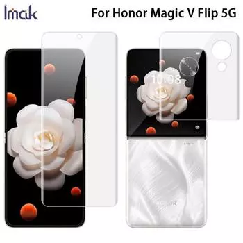 Для Honor Magic V Flip 5G стекло IMAK гидрогелевая пленка 4-го поколения основной экран + второй экран 1 комплект Honor Magic V Flip 5G