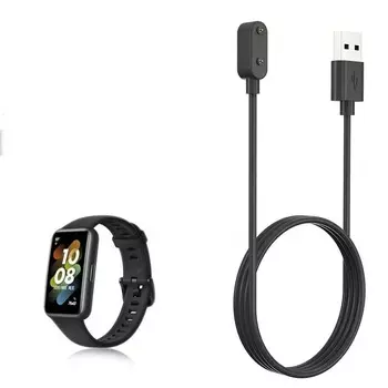 Для Huawei Band 8 Smart Band USB-адаптер для зарядного устройства для часов 100 см, провод для зарядки умных часов, высокостабильный кабель для зарядки наручных часов чёрный