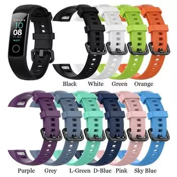 Для Huawei Honor Band 5 4 браслет спортивный цветной браслет силиконовый сменный браслет для Honor Band 5 ремешок для часов