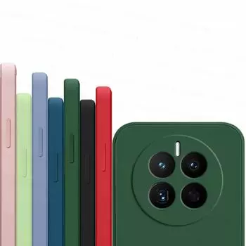 Для Huawei Mate 50 Чехол Чехол Huawei Mate 40E 50 Pro Plus 40 RS Чехол Противоударный Жидкий Силиконовый ТПУ Задняя Крышка Mate 50 Mate 50 чёрный