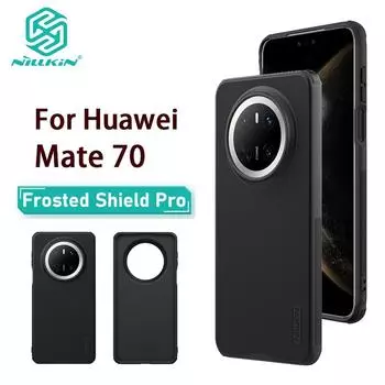 Для Huawei Mate 70 чехол для телефона Nillkin Super Frosted Shield Pro Hard PC+TPU Shell противоударный задний чехол Huawei Mate 70 чёрный