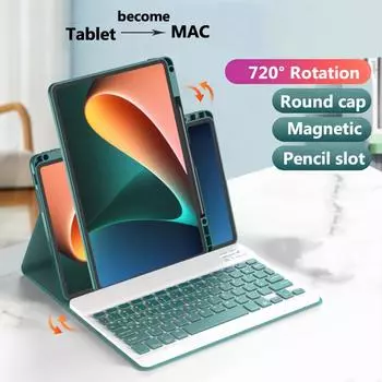 Для Huawei Matepad 11,5 S 2024 Air 11 PaperMatte Pro 10,8 M6 T10S SE 10,4 2 X8 10,1, чехол с вращающейся клавиатурой, кожаный чехол из ТПУ Matepad 10.8 M6 10.8