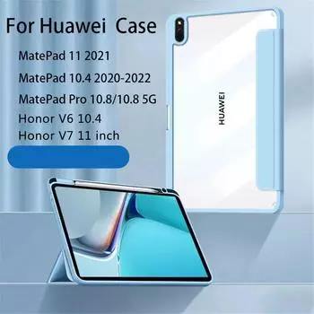 Для Huawei Matepad 11 Защитный чехол для планшета Pro 10,8 с отделением для ручки, анти-изгибающийся чехол для MatePad 10,4, чехол для Honor V6 V7 MatePad 11 2021 темно-зеленого