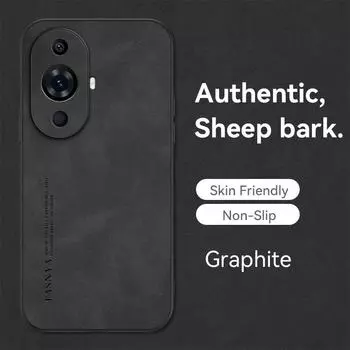 Для Huawei Nova 11 Pro Чехол Жесткий силиконовый бампер из ТПУ противоударный чехол для телефона Huawei Nova11 Pro Чехол Кожаный чехол Huawei Nova 11 Pro серый