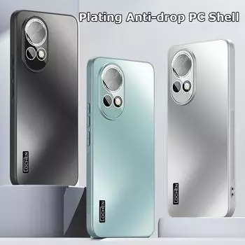 Для Huawei nova 12 12s 11 Lite Pro Ultra Dazzle Plating PC Shell Full Cover с пленкой для линз Super Anti Drop Silica gel Edge Anti-slip Case Protector nova 12 чёрный