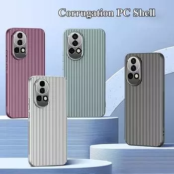 Для Huawei nova 12 12s 11 Pro Ultra Lite металлический объектив «все включено» Защитная пленка с прямым краем гофрированная Нескользящая противоударная задняя крышка для ПК nova 11 чёрный