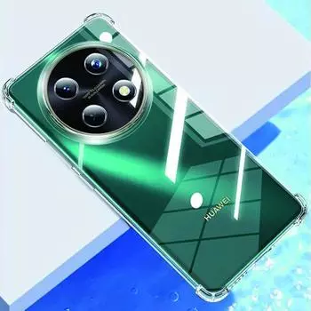 Для Huawei nova 12i 12 i nova12i CTR-AL20 CTR-L81 Мягкий резиновый гелевый желейный чехол Прозрачный устойчивый к царапинам задний чехол военного класса For Huawei nova 12i чистый