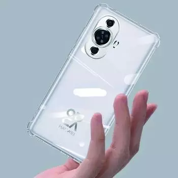 Для Huawei nova 12s 12 s nova12s FOA-LX9 Мягкий резиновый гелевый желейный чехол Прозрачный устойчивый к царапинам чехол военного класса для задней крышки For Huawei nova 12s чистый