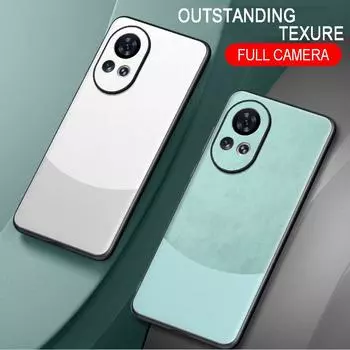 Для Huawei Nova 13 Pro Роскошный силиконовый кожаный чехол для телефона с цветными блоками для Huawei Nova 13 12 Pro Полная защита камеры Ударопрочный бампер Huawei Nova 13 циан