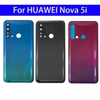 Для Huawei Nova 5i Pro задняя дверца батарейного отсека задний корпус с камерой 5i No Len Black