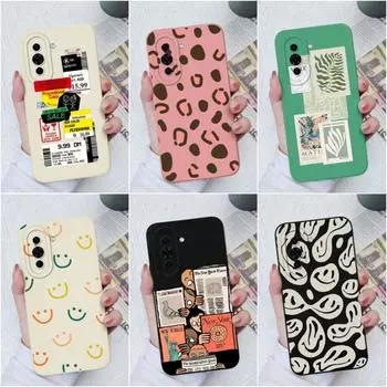 Для Huawei Nova 6 7 8 9 10 SE 11 Pro Y70 Plus P30 P40 Lite чехол для телефона Мягкий жидкий силикон модные этикетки противоударный матовый чехол для бампера Huawei Huawei Nova 4E