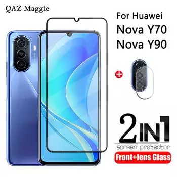 Для Huawei Nova Y70 Y90 Plus Стекло 9H Защитная пленка из закаленного стекла для объектива камеры Huawei Nova Y70