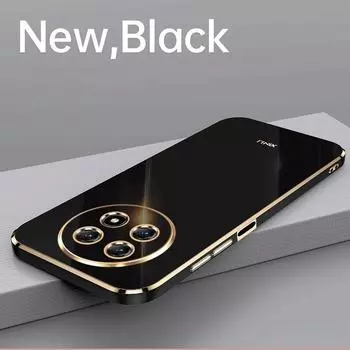 Для Huawei Nova Y91 Чехол Защитный гальванический противоударный чехол для Huawei Nova Y91 NovaY91 Чехол Силиконовый ТПУ Мягкая задняя крышка Huawei Nova Y91 чёрный