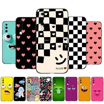 Для Huawei P30 Чехол для телефона задняя крышка черный чехол из ТПУ милый забавный huawei P30