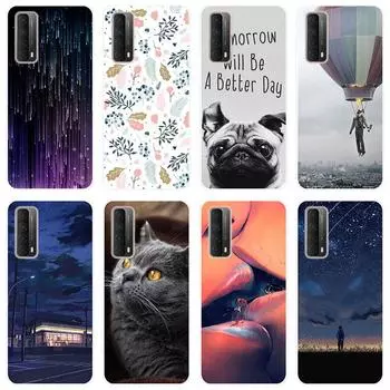 Для Huawei P Smart 2021 PSmart 2021 чехол Мягкая силиконовая задняя крышка модный чехол для телефона с героями мультфильмов For Huawei P Smart 2021 белый