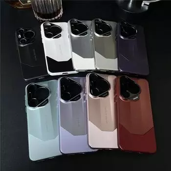 Для Huawei Pura 70 P70 Ultra Pro Plus Прочный противоударный чехол из кожи наппа с защитой от отпечатков пальцев + кожаный чехол с защитой от падения Защитная задняя крышка Pura 70 чёрный