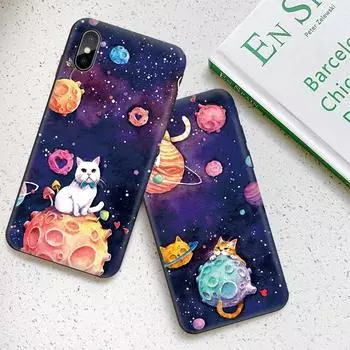 Для Huawei Samsung A50 A70 Xiaomi Redmi iPhone 11 Модный чехол с фантазийными кошками Мягкий чехол для телефона из ТПУ Huawei Y7 Prime (2019) белый