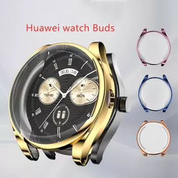 Для Huawei Watch Buds Чехол Полное покрытие Защитная оболочка Для Huawei Watch Buds Защитная пленка для экрана Покрытие ТПУ Защитный чехол прозрачный