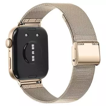 Для Huawei Watch Fit 3 Миланский сетчатый ремешок 316L Нержавеющая сталь Ремешок для часов Champagne Gold