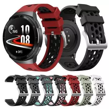 Для Huawei Watch GT2e Smart Watch Band Замена 22 мм силиконовый ремешок на запястье для Huawei Watch GT 2e чёрный