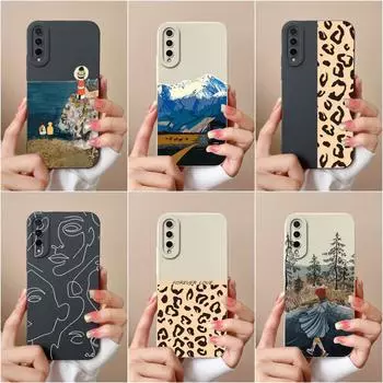 Для Huawei Y5 Y6 Y7 Y9 Y9S Honor 20 Pro 20S P Smart 2021 Чехол Задняя крышка Черный Белый Матовый Противоударный Тонкий Мягкий Силиконовый Чехол Для Телефона Для Huawei Бампер Huawei P Smart 2021