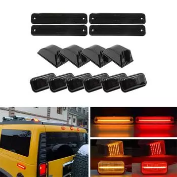 Для Hummer H2 2003-2009 Дымчатый светодиодный габаритный огонь на крышу + Передний задний светодиодный боковой габаритный огонь Сигнальная лампа 14 шт./компл.