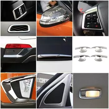 Для Hyundai Creta IX25 2016-2018 Противотуманные фары Зеркало заднего вида Стеклоочиститель Дверная ручка Лампа для чтения Рулевое колесо Отделка вентиляционного отверстия кондиционера