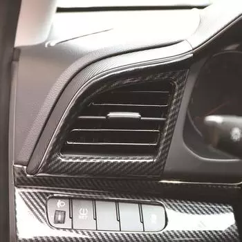 Для Hyundai Elantra 2010-2020 Аксессуары для интерьера Центральная консоль Панель рулевого колеса Задняя панель воздуховода Панель передач Наклейка на автомобиль ABS for Elantra 2017-202
