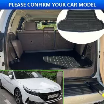 Для Hyundai Elantra 2024 CN7 CN 7 2024 Avante 2024 i30 Sedan Багажник автомобиля Противогрязевые водонепроницаемые коврики EVA Материал Задний грузовой лоток