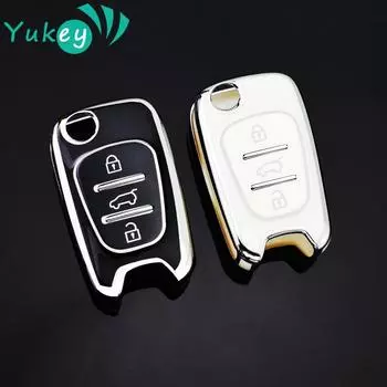 Для Hyundai Elantra Accent I20 I30 Ix20 Ix35 для Kia Sportage Rio 3 Soul Optima Ceed Pro K5 K2 Pride TPU чехол для автомобильного ключа чехол-брелок чёрный