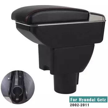 Для Hyundai Getz подлокотник коробка автомобильный центральный подлокотник ящик для хранения подстаканник аксессуары для модификации чёрный