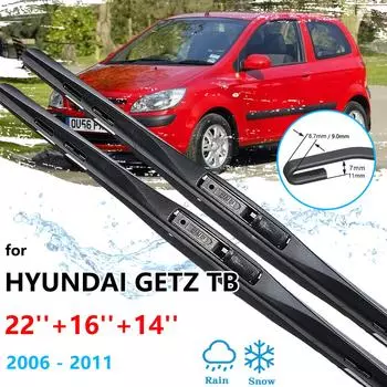 Для Hyundai Getz TB Click 2006 ~ 2011 комплект щеток стеклоочистителя спереди и сзади, щетки для очистки лобового стекла автомобиля Rear Wiper