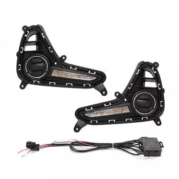 Для Hyundai Grand I10 2017 2018 2019 DRL дневные ходовые огни светодиодные противотуманные фары поворотник желтый белый водонепроницаемый