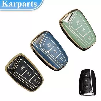 Для Hyundai Grandeur HG Sedan Genesis G80 Santa Fe 3DM Grand SantaFe 2018 IX45 EQUUS Azera Модный чехол для дистанционного ключа из ТПУ чёрный