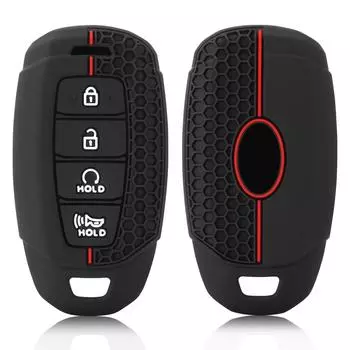 Для Hyundai I30 Ix35 Kona Encino Solaris Azera Grandeur Ig Accent TM Palisade Santa Fe силиконовый чехол для автомобильного ключа чёрный